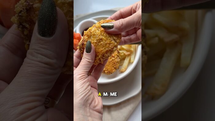 ¡Nuggets de pollo crujientes hechos en la Air Fryer! 🔥🍽️ #ricoysano #recipe #cenasaludable