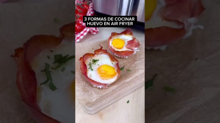 3 FORMAS de COCINAR HUEVO en AIR FRYER 🍳 #shorts #recetas