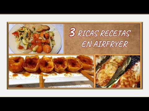 3 RECETAS EN AIRFRYER 🍎 🍗 🥕 Fáciles y deliciosas👌😋