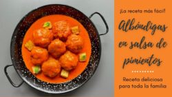ALBÓNDIGAS EN SALSA DE PIMIENTOS del PIQUILLO🌶 Receta en OLLA LENTA🤤