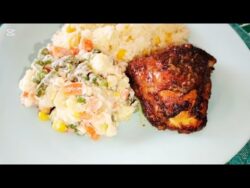 ALMUERZO COMPLETO (pollo en freidora de aire, arroz con choclo queso /Delicias de Fátima