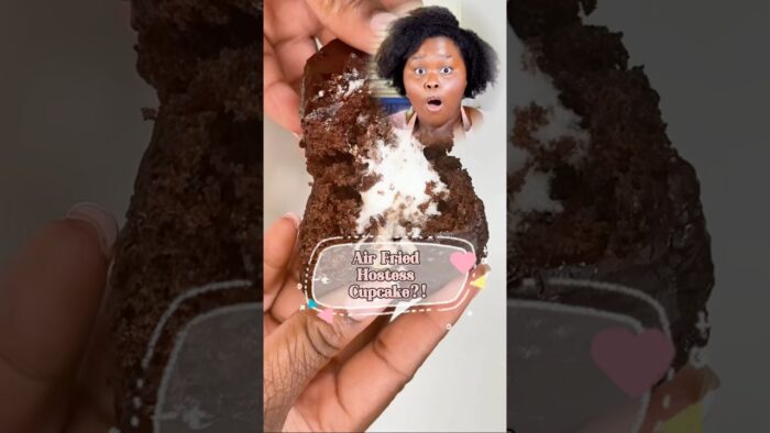 Air Fried Hostess Cupcake 😮?! #airfryer #dessert #foodie #cooking #recipe #cupcake #sweets #shorts