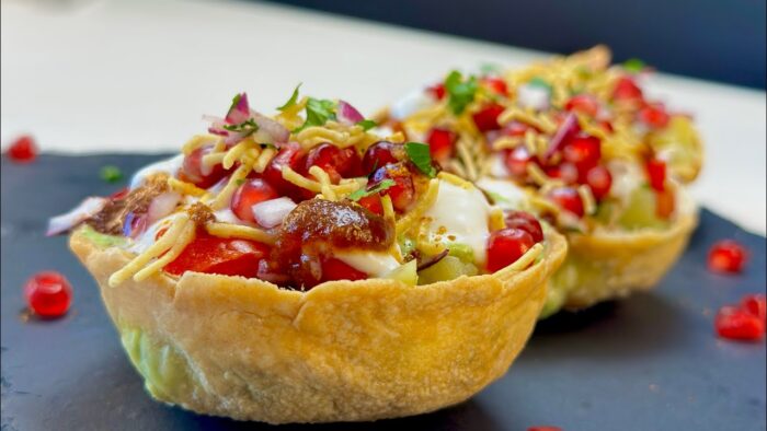 Air Fried Katori Chaat Recipe | Healthy Guilt Free Iftar Snack | Easy Tamarind Chatni & Green Raita