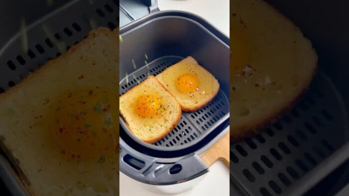 Air fryer recipe | 10 minutes breakfast egg toast recipe in air fryer #airfryer #breakfast #egg