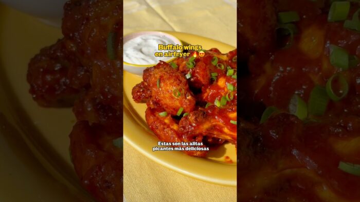 Alitas Buffalo: saludables, crujientes y en la airfryer 🔥 #recetas #recetasfaciles #recetasrapidas