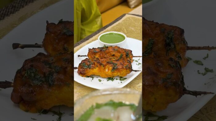 Butter Chicken Kathi Kebab (Air Fryer Recipe)/बटर चिकन काठी कबाब (एअर फ्रायर रेसिपी) #recipe