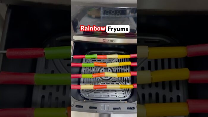 Color Burst Fryums! Air Fryer Recipe & Food Art Ideas #airfryer #fryums #viralairfryer