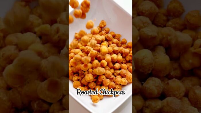 Crispy roasted Chickpeas #asmr #asmrfood #recipe #easyrecipe #roastedchickpeas #crispy #chickpeas