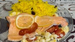 FILETES DE TRUCHA 🐟 CON VERDURAS  🌽 Y ARROZ 🍚 CON THERMOMIX 6!!