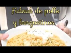 Fideuá de pollo y langostinos en Thermomix