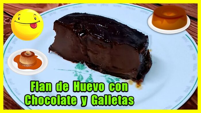 ✅ Flan de Huevo con Chocolate y Galletas en Freidora de Aire 🍮😋 Receta Top