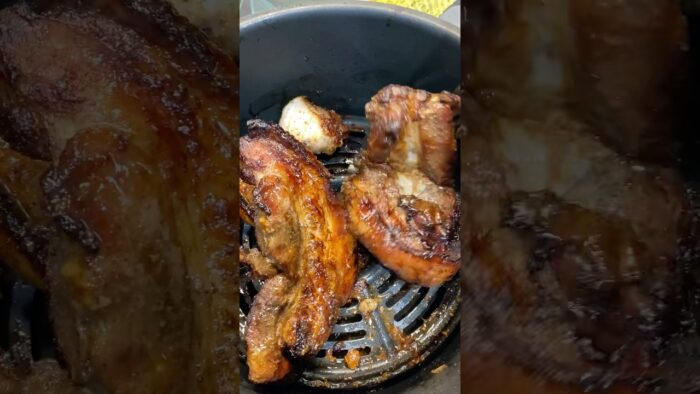 Juicy Chinese Pork Belly with Char Siu Marinate – AIR FRYER RECIPE #youtubeshorts #shorts