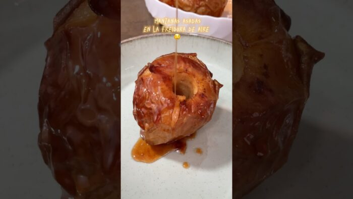 🍎Manzanas asadas en la freidora de aire ⬇️ Receta completa en descripción