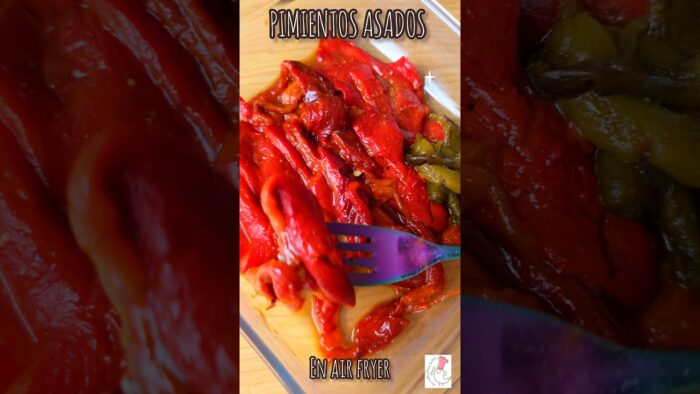 ⭐️ PIMIENTOS ASADOS EN AIR FRYER⭐️ SÚPER FÁCIL Y RÁPIDO.
