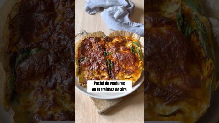 Pastel de verduras en freidora de aire