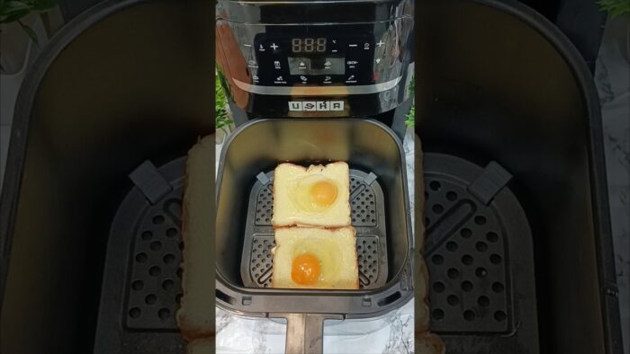Perfect Air Fryer Egg Toast Recipe | Easy Breakfast in Minutes! 🍞🥚 #AirFryerRecipes