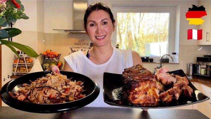 Prepara conmigo “Arroz Árabe y Cerdo” usando la freidora + Probando Frutas Exóticas de Latinoamérica