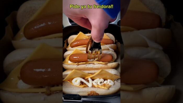 🌭🔥 Receta Fácil de Perritos Calientes en Freidora de Aire 🤩