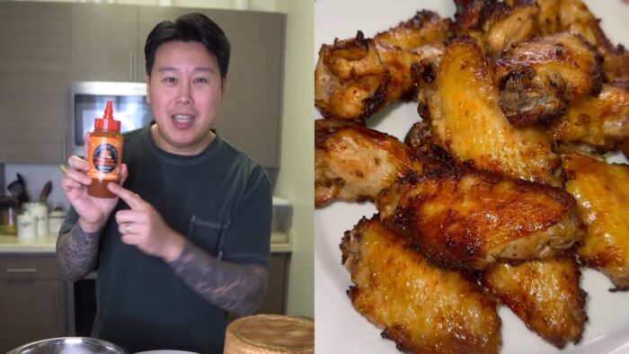 Receta de alitas de sriracha con jengibre picante de Laos en freidora de aire de Southeast Spice