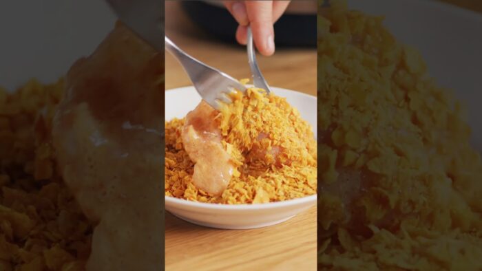 Receta de pollo frito en freidora de aire 🍗 #shorts