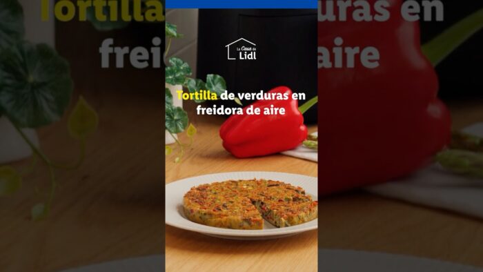 Receta de tortilla de verduras en freidora de aire 😋 #shorts