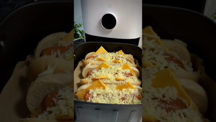 Receta deliciosa de perritos calientes con freidora de aire #recetas #freidoradeaire #amazon