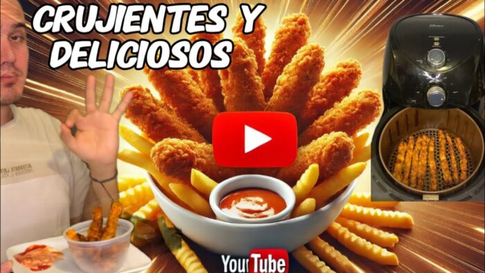 Receta en Freidora de Aire // Palitos de pollo en Minutos