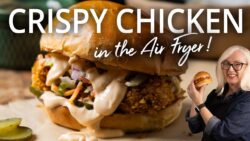 Sándwich de pollo crujiente mejor que para llevar | Receta para freidora de aire