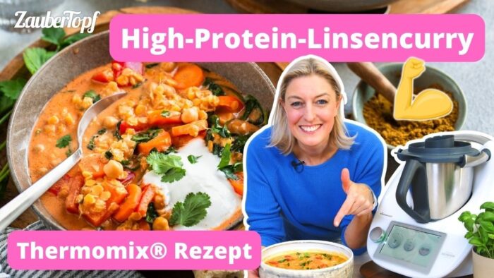🍛 Schnelles Linsencurry mit Spinat & Kichererbsen – in nur 25 Min. 💪🏼 | Thermomix® Rezept