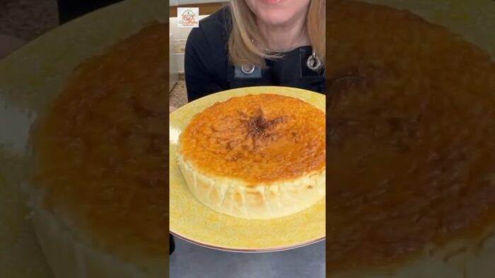 TARTA DE QUESO con TOQUE DE NARANJA😍 EN AIRFRYER, deliciosa y sencilla de preparar #freidora de aire