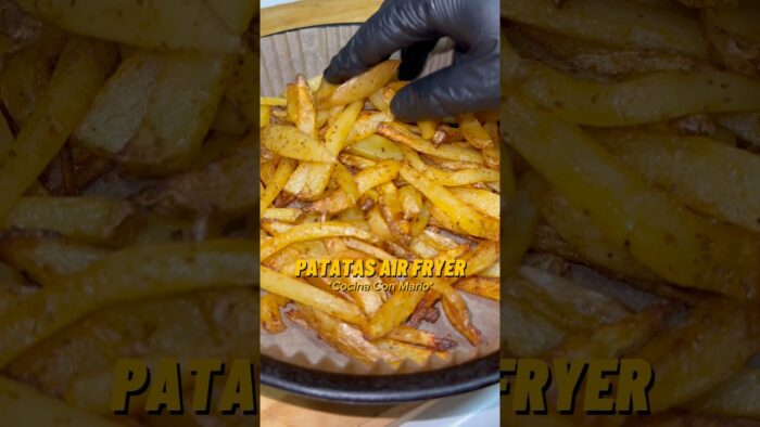 UNAS PATATAS SALUDABLES EN AIR FRYER 🍟🥔 #patatas #patata #patatasfritas #airfryer #papas #recetas