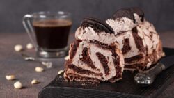 Receta de Helado de Café con Trozos de Brownie