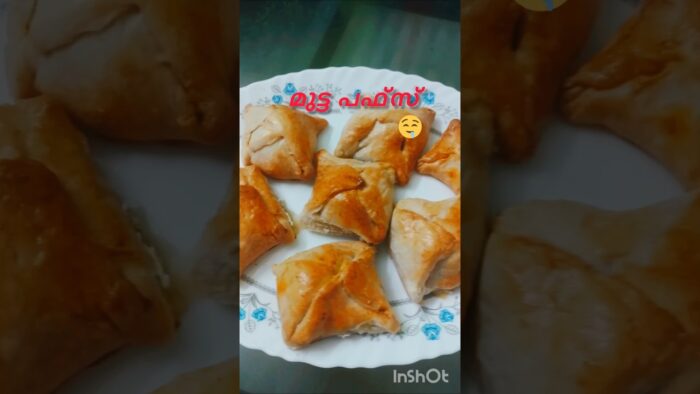 ആദ്യമായി മുട്ട പഫ്‌സ് ഉണ്ടാക്കി നോക്കിയതാ☺️ #Egg puffs #Airfryer#tasty