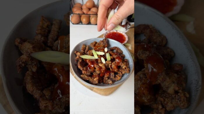 Air Fryer Crispy Chilli Beef Recipe {Gluten Free}  #recipe #glutenfree #airfryer