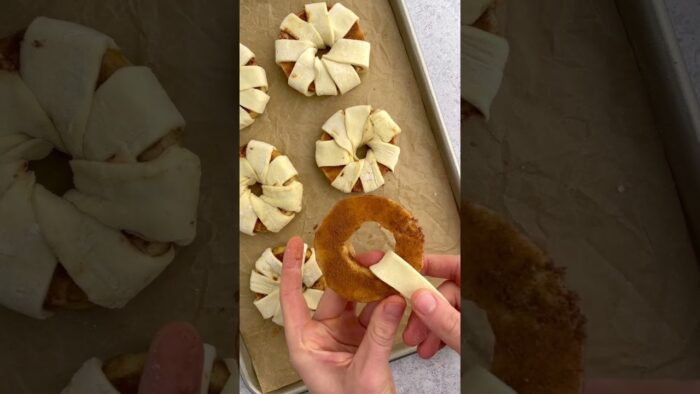 Air Fryer Puff Pastry Apple Rings #airfryerrecipes #recipe