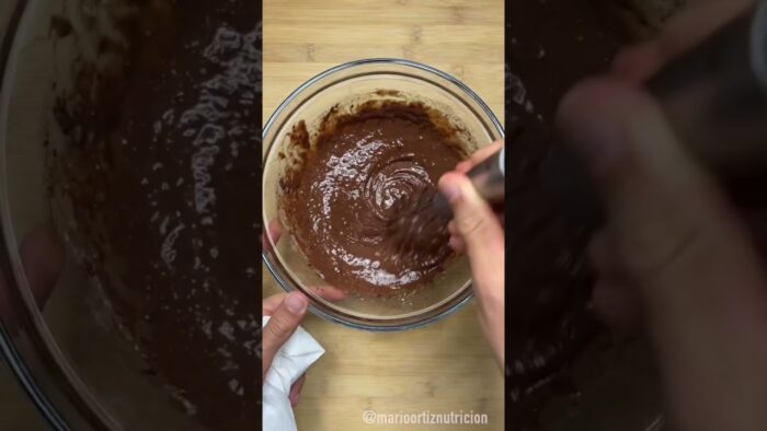 🍫 BROWNIE en freidora de aire🍫📝 #comida #food #proteina #comidasaludable #brownie #receta