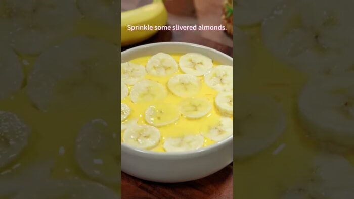 Baked Banana Custard-Airfryer #follow #recipe #yummy #dessert #airfryer #easyrecipe