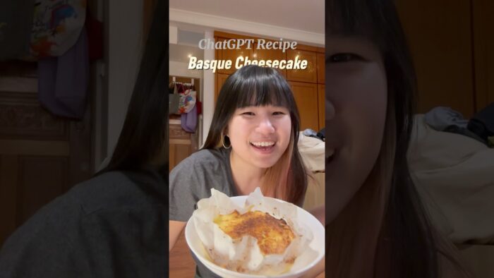 Basque Cheesecake 🧀 Using Air Fryer | ChatGPT Recipe 🤖 #food