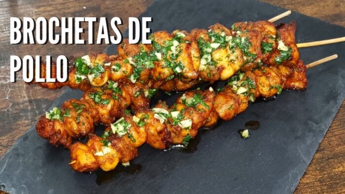 Brochetas de Pollo en Freidora de Aire