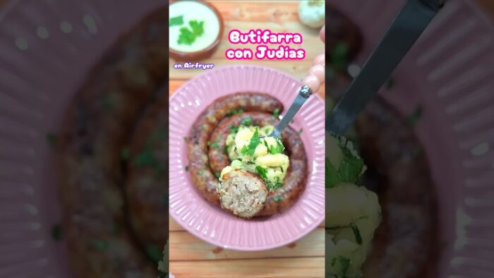 🔥 🌭 Butifarra con Judías en Airfryer 🥘🔥  #receta #airfryer #butifarra