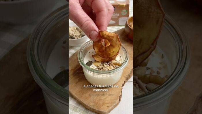 Chips de manzana 🍎 #recetas #manzana #mapetitebouchee #airfryer #viral