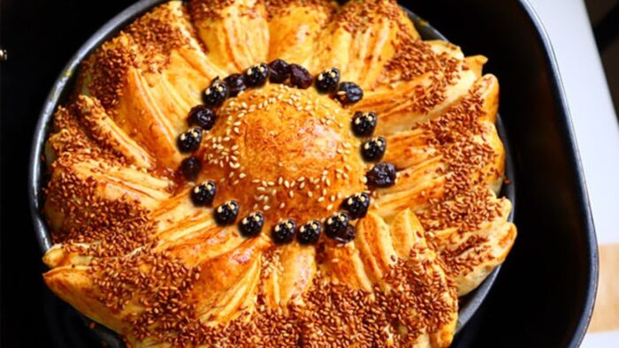 Cómo hacer pan en freidora de aire, receta de pan de girasol para freír al aire, este pan de flor…
