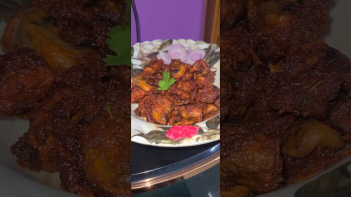 Crispy Mushroom 65 in Air Fryer | Easy & Oil-Free Recipe😋🍽 #food #airfryer#mushroomrecipe #mushroom