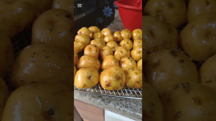 Crocantes y deliciosas papas criollas en freidora #comida #cocina #papa #airfryer #receta