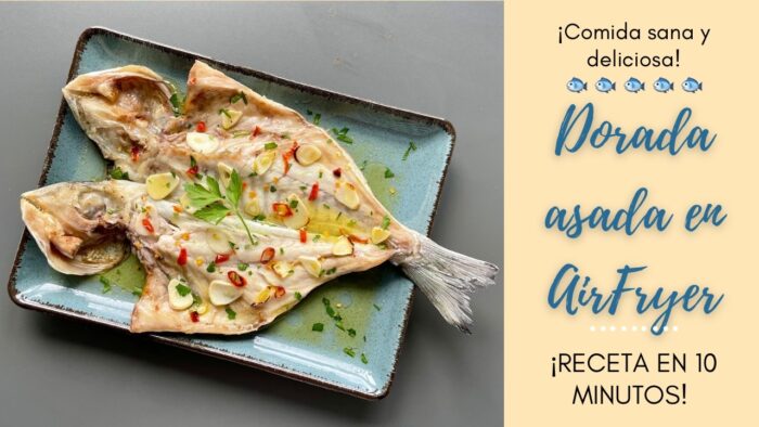 DORADA en FREIDORA DE AIRE  Receta SANA Y DELICIOSA en 8 MINUTOS