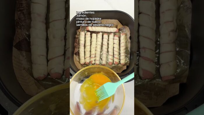 Día 12 – Rollos de Jamón🍖🌯#iceagle #airfryer #ham #rolls #babyfood #deliciious #healthyfood #food
