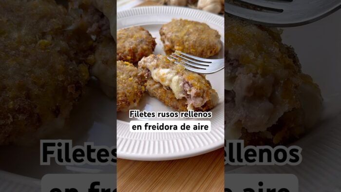 ✨FILETES RUSOS RELLENOS en #AIRFRYER #receta #recetas #freidoradeaire #recetasfaciles #yummy #Cosori