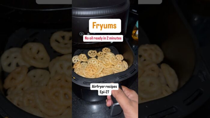 Fryums in Airfryer!!#fryums_roaster #roasted #recipe #shorts #reel #viral #yummy #food #shorts
