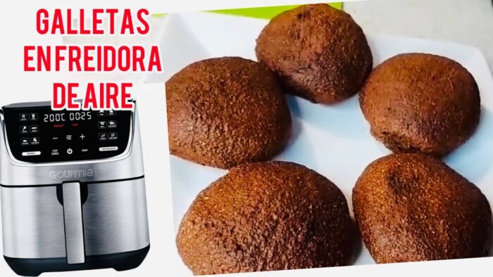 Galletas de avena con chocolate  en freidora de aire