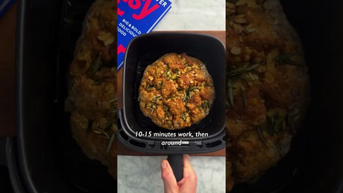 Herby Cheesy Soda Bread | Jamie Oliver’s Easy Air Fryer | Recipe in description!